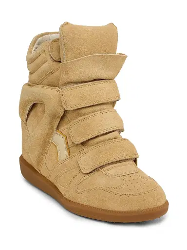 Isabel Marant Women's Bekett 50MM Suede High-Top Sneakers - Beige Golden Yellow - Size 12 | Thumbnail 2