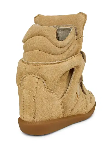 Isabel Marant Women's Bekett 50MM Suede High-Top Sneakers - Beige Golden Yellow - Size 12 | Thumbnail 3