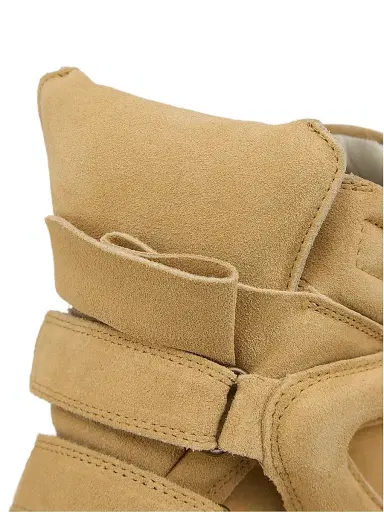 Isabel Marant Women's Bekett 50MM Suede High-Top Sneakers - Beige Golden Yellow - Size 12 | Thumbnail 5