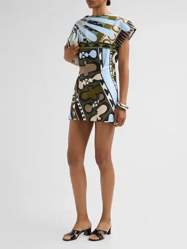 PUCCI Women's L'Alba Cotton-Linen Mini Dress | Thumbnail 4