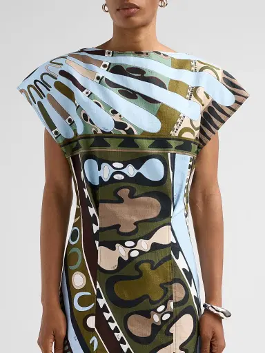 PUCCI Women's L'Alba Cotton-Linen Mini Dress | Thumbnail 5
