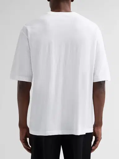 Jacquemus Men's Le T-Shirt Plage - Beige Knitted Patch White - Size XXL | Thumbnail 3