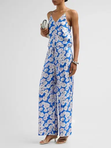Stella McCartney Women's Daisy-Print Silk Jumpsuit | Thumbnail 4 Stella McCartney Women's Daisy-Print Silk Jumpsuit | Thumbnail 4