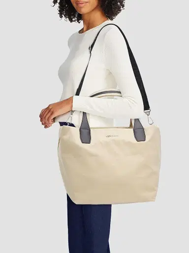Vee Collective Women's Essence Medium Contrast-Lined Tote Bag - Beige Trench | Thumbnail 2 Vee Collective Women's Essence Medium Contrast-Lined Tote Bag - Beige Trench | Thumbnail 2