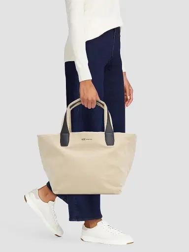 Vee Collective Women's Essence Medium Contrast-Lined Tote Bag - Beige Trench | Thumbnail 3 Vee Collective Women's Essence Medium Contrast-Lined Tote Bag - Beige Trench | Thumbnail 3
