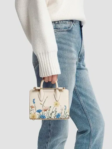 Strathberry Women's Nano Floral Leather Tote Bag | Thumbnail 4 Strathberry Women's Nano Floral Leather Tote Bag | Thumbnail 4