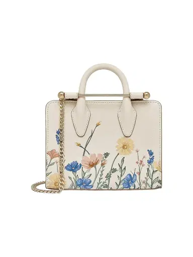 Strathberry Women's Nano Floral Leather Tote Bag | Thumbnail 1 Strathberry Women's Nano Floral Leather Tote Bag | Thumbnail 1
