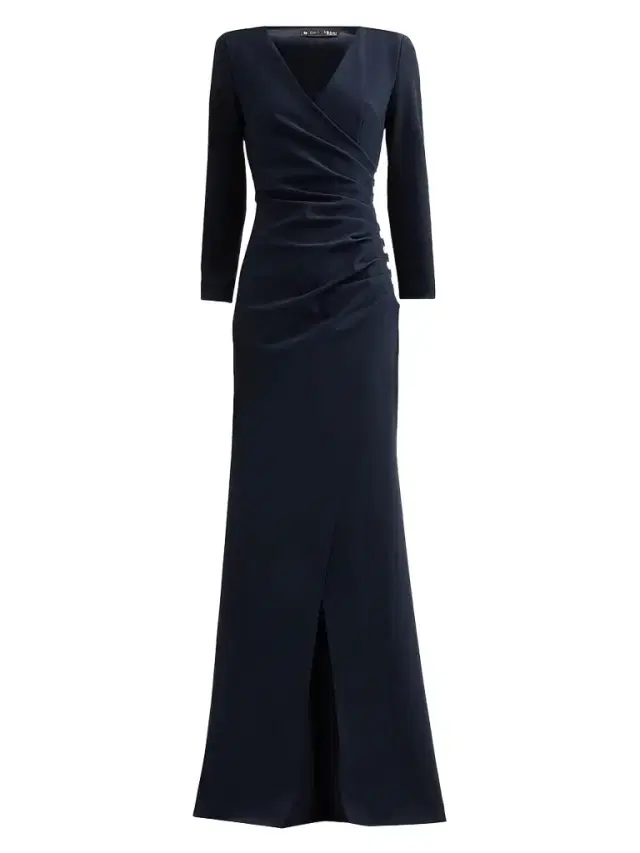Chiara Boni La Petite Robe Women's Wiesa Gathered Long-Sleeve Gown - Dark Midnight