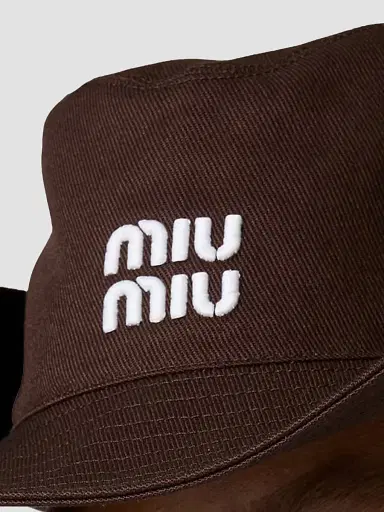 Miu Miu Women's Drill Cowboy Hat - Brown | Thumbnail 2