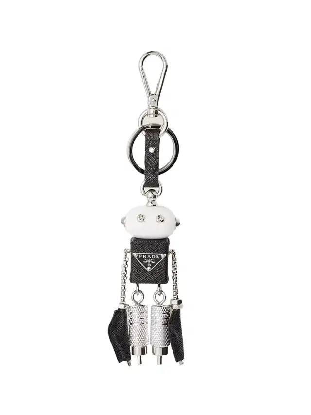 Prada Men's Robot Saffiano Leather Keychain Charm - Multicolored