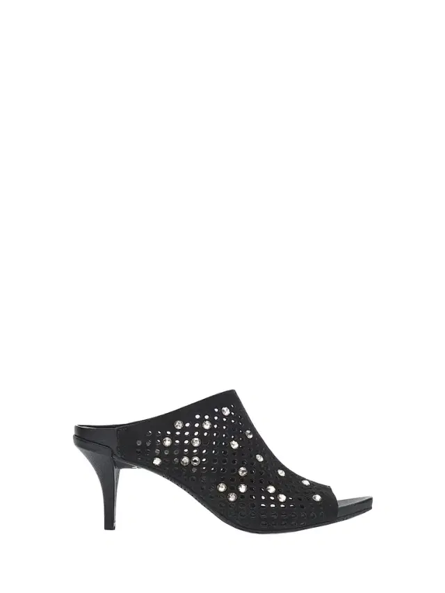 Pedro Garcia Women's Waldina Embellished 75MM Suede Mules - Black Castoro