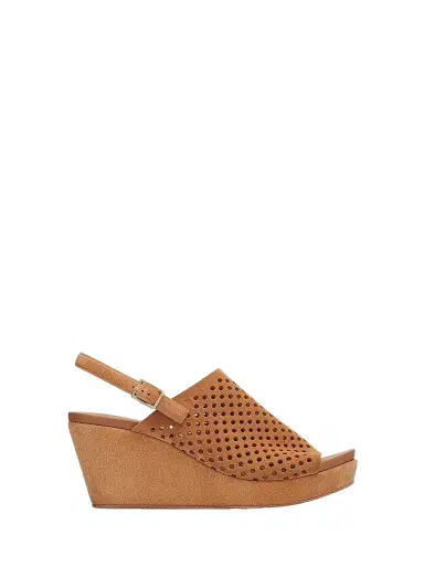 PEDRO GARCIA Women's Alvara Perforated 65MM Suede Wedge Mules | Thumbnail 1 PEDRO GARCIA Women's Alvara Perforated 65MM Suede Wedge Mules | Thumbnail 1