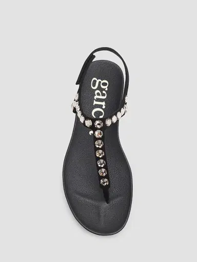 PEDRO GARCIA Women's Judith Embellished Suede T-Strap Sandals | Thumbnail 5