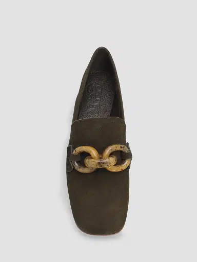 PEDRO GARCIA Women's Gizi Chain-Link Suede Loafers | Thumbnail 5 PEDRO GARCIA Women's Gizi Chain-Link Suede Loafers | Thumbnail 5