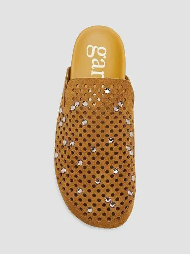 PEDRO GARCIA Women's Braidy Crystal & Mesh Suede Mules | Thumbnail 5 PEDRO GARCIA Women's Braidy Crystal & Mesh Suede Mules | Thumbnail 5