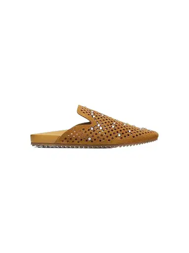 PEDRO GARCIA Women's Braidy Crystal & Mesh Suede Mules | Thumbnail 1 PEDRO GARCIA Women's Braidy Crystal & Mesh Suede Mules | Thumbnail 1