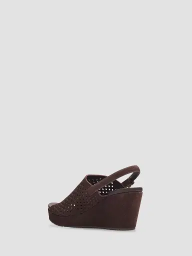 PEDRO GARCIA Women's Alvara Perforated 65MM Suede Wedge Mules | Thumbnail 4