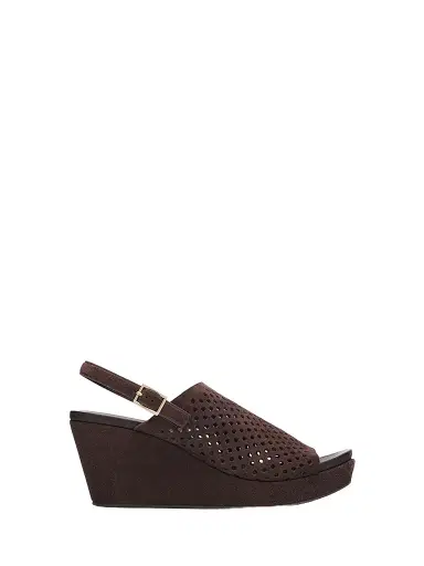 PEDRO GARCIA Women's Alvara Perforated 65MM Suede Wedge Mules | Thumbnail 1