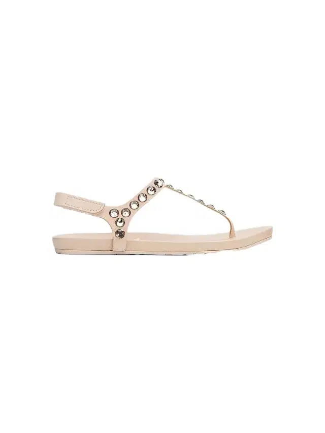 Pedro Garcia Women's Judith Crystal & Suede T-Strap Sandals - Plume Castoro