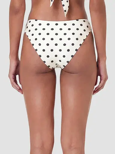 NICHOLAS Women's Mira Polka Dot Bikini Bottom - Ivory Black Polka Dot - Size Large | Thumbnail 3 NICHOLAS Women's Mira Polka Dot Bikini Bottom - Ivory Black Polka Dot - Size Large | Thumbnail 3