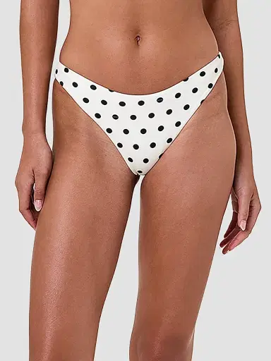NICHOLAS Women's Mira Polka Dot Bikini Bottom - Ivory Black Polka Dot - Size Large | Thumbnail 4 NICHOLAS Women's Mira Polka Dot Bikini Bottom - Ivory Black Polka Dot - Size Large | Thumbnail 4