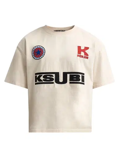 Ksubi Men's Zoom Ekcess Logo T-Shirt - Natural | Thumbnail 1 Ksubi Men's Zoom Ekcess Logo T-Shirt - Natural | Thumbnail 1