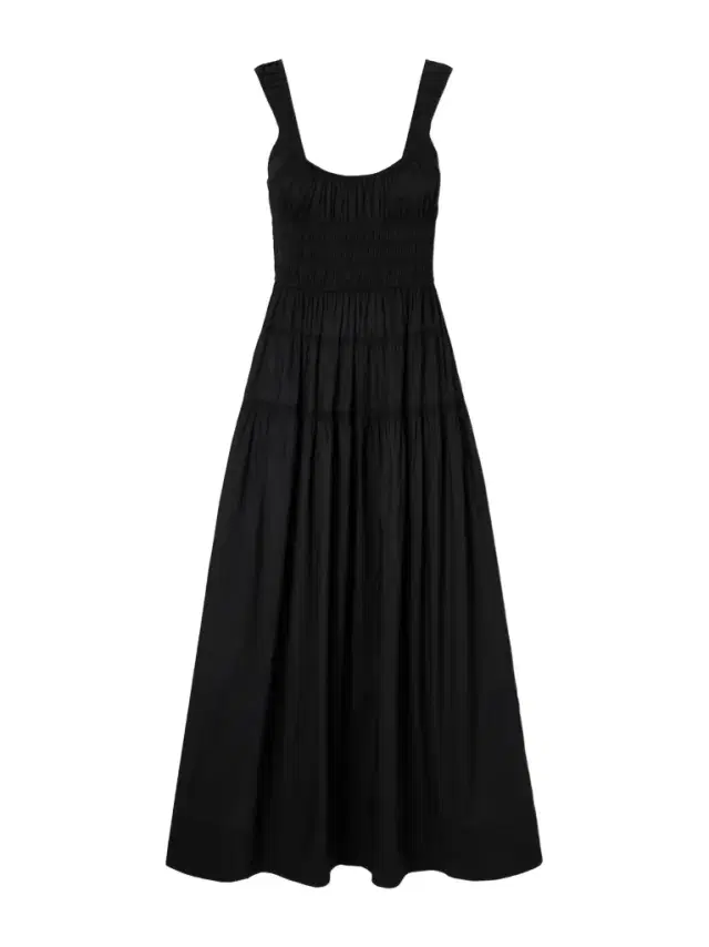 DÔEN Clover smocked organic cotton-poplin midi dress