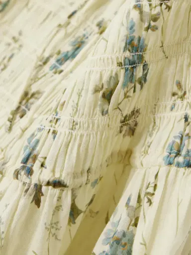 DÔEN Ashlynn tie-detailed shirred floral-print organic cotton-voile midi dress | Thumbnail 4 DÔEN Ashlynn tie-detailed shirred floral-print organic cotton-voile midi dress | Thumbnail 4
