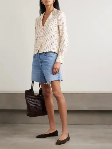 DÔEN Elene polka-dot silk-blend twill blouse | Thumbnail 2