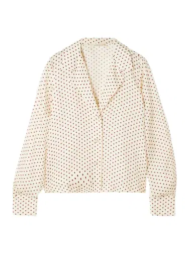 DÔEN Elene polka-dot silk-blend twill blouse | Thumbnail 1