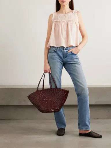DÔEN Fidella cropped lace-trimmed organic cotton-voile top | Thumbnail 2 DÔEN Fidella cropped lace-trimmed organic cotton-voile top | Thumbnail 2