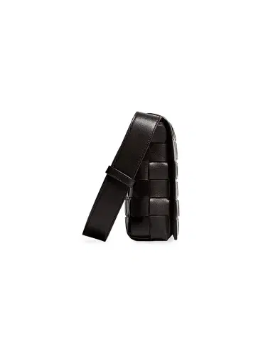 Bottega Veneta Men's Intrecciato Leather Messenger Bag - Black Silver Black | Thumbnail 6 Bottega Veneta Men's Intrecciato Leather Messenger Bag - Black Silver Black | Thumbnail 6