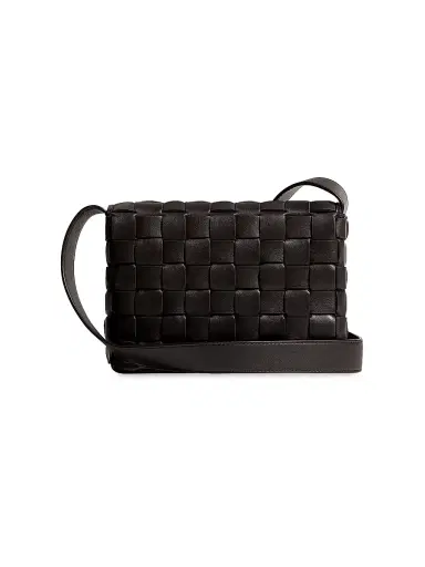 Bottega Veneta Men's Intrecciato Leather Messenger Bag - Black Silver Black | Thumbnail 7 Bottega Veneta Men's Intrecciato Leather Messenger Bag - Black Silver Black | Thumbnail 7