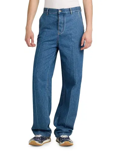 Bottega Veneta Men's Atlantic Blue Straight Jeans | Thumbnail 3 Bottega Veneta Men's Atlantic Blue Straight Jeans | Thumbnail 3