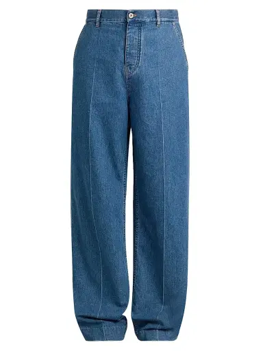 Bottega Veneta Men's Atlantic Blue Straight Jeans | Thumbnail 1 Bottega Veneta Men's Atlantic Blue Straight Jeans | Thumbnail 1