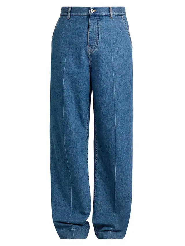 Bottega Veneta Men's Atlantic Blue Straight Jeans - Medium Blue