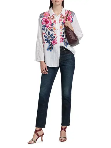 Johnny Was Women's Lirielle Floral Button-Front Shirt - Lirelle - Size XL | Thumbnail 2 Johnny Was Women's Lirielle Floral Button-Front Shirt - Lirelle - Size XL | Thumbnail 2
