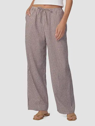 Joe's Jeans Women's The Brynn Gingham Cotton-Blend Wide-Leg Ankle Pants | Thumbnail 4