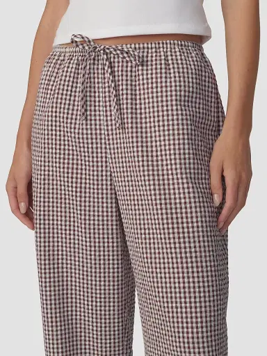 Joe's Jeans Women's The Brynn Gingham Cotton-Blend Wide-Leg Ankle Pants | Thumbnail 5