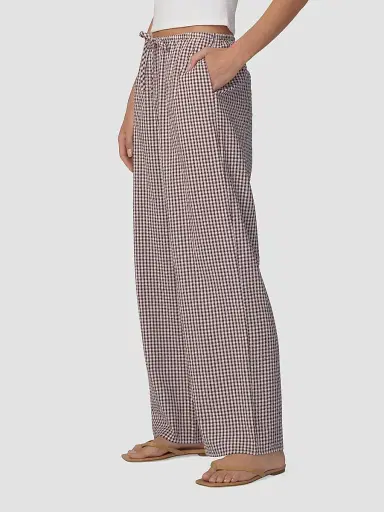 Joe's Jeans Women's The Brynn Gingham Cotton-Blend Wide-Leg Ankle Pants | Thumbnail 6
