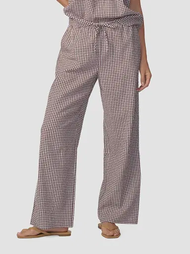 Joe's Jeans Women's The Brynn Gingham Cotton-Blend Wide-Leg Ankle Pants | Thumbnail 7