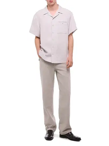 Helmut Lang Men's Relaxed-Fit Camp Collar Shirt - Ice Blue - Size XL | Thumbnail 2