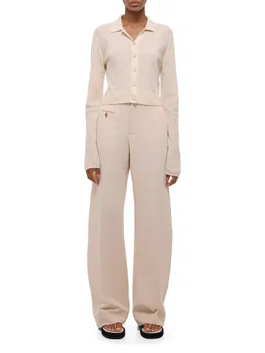 Helmut Lang Women's Raw Edge Linen-Blend Knit Cardigan | Thumbnail 2 Helmut Lang Women's Raw Edge Linen-Blend Knit Cardigan | Thumbnail 2