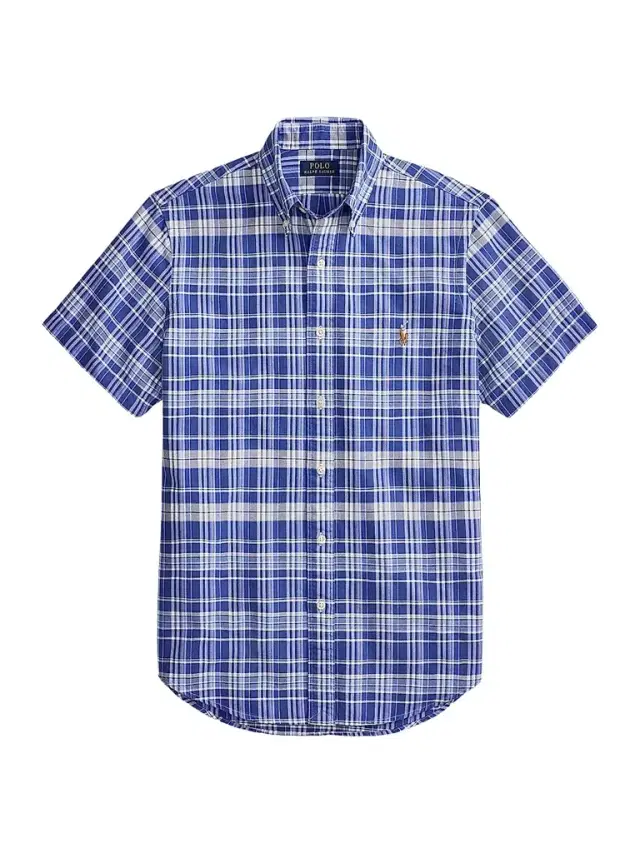 Polo Ralph Lauren Men's Classic-Fit Plaid Short-Sleeve Oxford Shirt - Blue White Multi