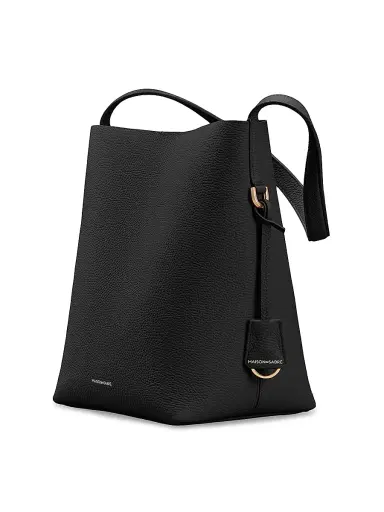 MAISON de SABRÉ Women's Leather Bucket Soft Tote Bag - Rouge Noir | Thumbnail 4