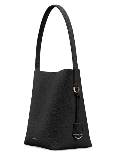 MAISON de SABRÉ Women's Leather Bucket Soft Tote Bag - Rouge Noir | Thumbnail 5