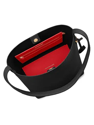 MAISON de SABRÉ Women's Leather Bucket Soft Tote Bag - Rouge Noir | Thumbnail 6