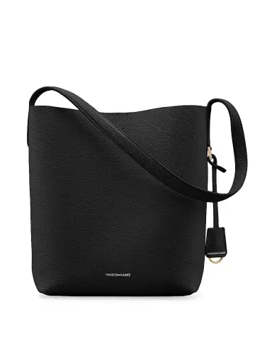 MAISON de SABRÉ Women's Leather Bucket Soft Tote Bag - Rouge Noir | Thumbnail 7