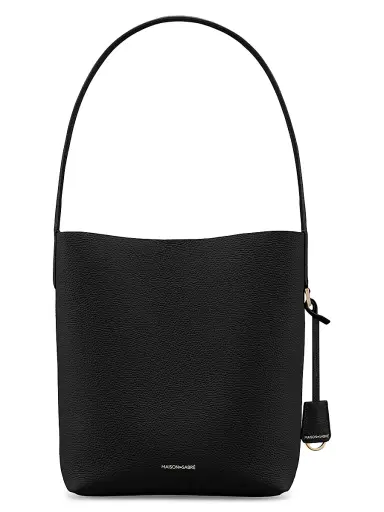 MAISON de SABRÉ Women's Leather Bucket Soft Tote Bag - Rouge Noir | Thumbnail 1