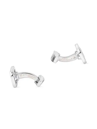 Tateossian Men's RT Rhodium-Plated Stainless Steel & Cubic Zirconia Halo Cufflinks | Thumbnail 3 Tateossian Men's RT Rhodium-Plated Stainless Steel & Cubic Zirconia Halo Cufflinks | Thumbnail 3